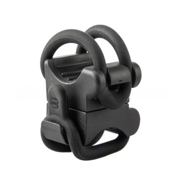 Imagem de CTWHA Suporte universal preto para lanterna de bicicleta com rotação de 360 graus, espesso, antiderrapante, 39 mm, acessórios de suporte de iluminação de silicone ABS