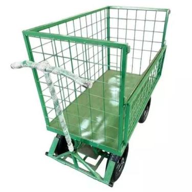 Imagem de Carrinho Plataforma Fechado em Tela Capacidade 800kg - Made in Brazil,