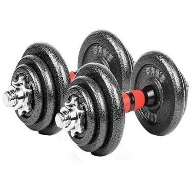 Imagem de Kit Halter Gold Sports Dumbbell  Até 20kg - Multinível, Preto, Unissex