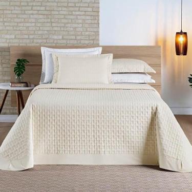 Imagem de Cobre Leito Harmonia Casal Padrão Tecido Percal 200 Fios Algodão Premi