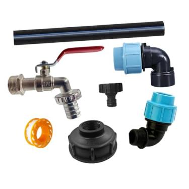 Imagem de MERIGLARE de mangueira de jardim IBC Tote Fittings Estufa Rosca grossa Atualização de casa Galão IBC Tote Adaptador de mangueira Acessórios para tanque