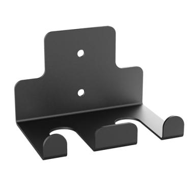 Imagem de Synergee Gancho de barra olímpico, rack de parede de bar de academia de garagem, suporte de montagem de barra vertical, revestido com pó preto - 2 barras