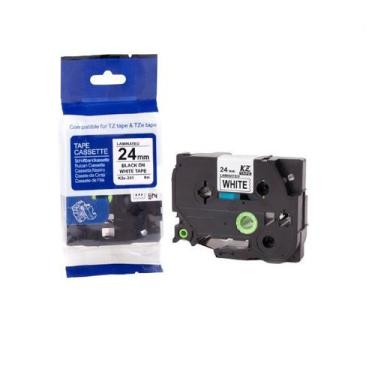 Imagem de Fita Compatível Brother Tz Tze 251 Branca Letra Preta 24mm - Genérica 