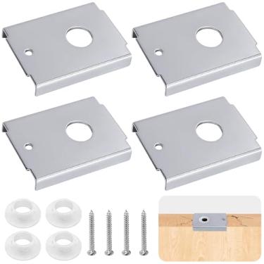 Imagem de Nkiy Quen 4 peças N7192 suporte de reparo de porta bi-dobrável, kit de reparo de porta dupla de aço inoxidável adequado para 3,5 cm, kit de ferragens de porta bifold para portas de celeiro sanfonadas