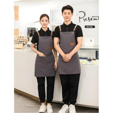Imagem de Avental De Cozinha À Prova D'água Para Mulheres E Homens Com Bolsos Pa