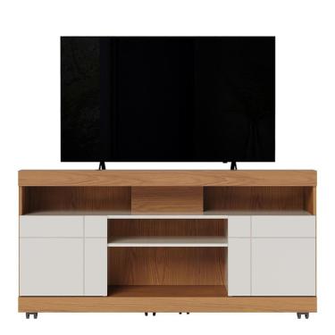 Imagem de Rack Bancada Yara para TV até 47” - Colibri Freijó/Off White