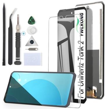 Imagem de YWLRONG Substituição de tela para Unihertz Tank 2 para Unihertz Tank 2 8849 Display LCD Touch Screen Digitalizador Substituição com ferramentas (preto)