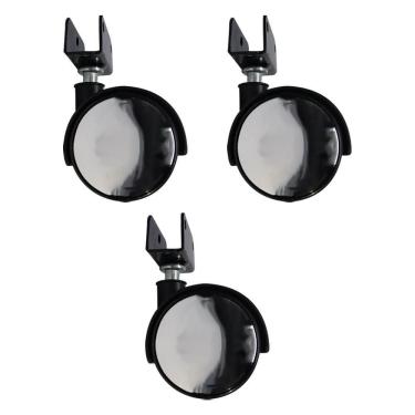 Imagem de Kit 3 Rodízios Para Móveis Com Chapa U Sem Trava