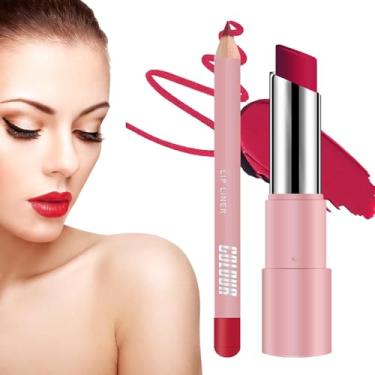 Imagem de Bálsamo Labial | Batom de Tinta | Bálsamo Mate de Longa Duração Impermeável Não Pegajoso para Frio Cuidado de Inverno Reparação Noturna e Maquilhagem Diária