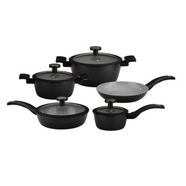 Imagem de Conjunto de Panelas Noir 5 Peças em Cerâmica de Indução Kenya Preto