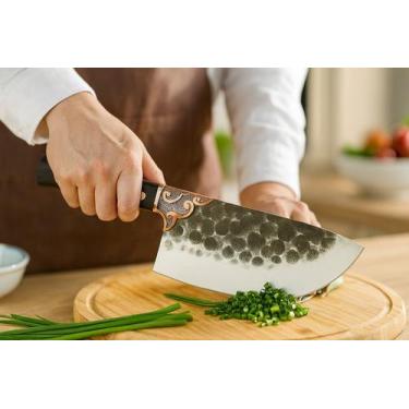 Imagem de Cutelo Lâmina Rústica Aço Inoxidável Luatek SLK-AF124