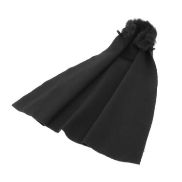 Imagem de MERIGLARE Roupas de bonecos de ação 1:12, roupas em miniatura, capa de tecido, fantasia de boneca unissex antiga, acessórios para vestir-se para bonecos de 6, Preto