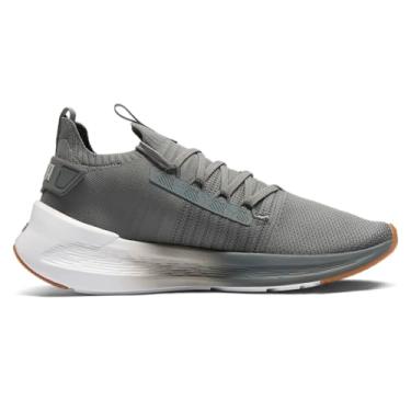 Imagem de PUMA Tênis masculino Softride Symmetry Fuzion Fade, Cinza escuro fresco/cinza médio/chiclete, 39