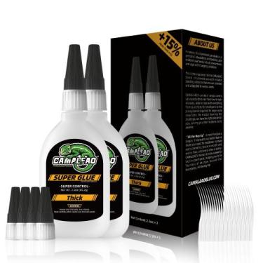 Imagem de Super cola CAMALEAO de viscosidade espessa 135 mL com tampas e micropo