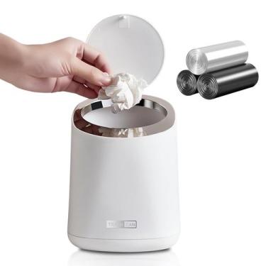 Imagem de Mini lixeira de mesa QLFJ-Furdec com 90 sacos de lixo brancos