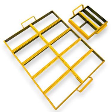 Imagem de Forma Kit Paver Manual Para Produção de Bloquete Retangular Lajotinha 