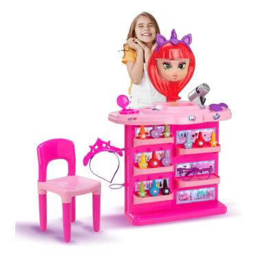 Imagem de Mini Penteadeira Infantil Meg C/ Cadeira e Acessorios Magic Toys