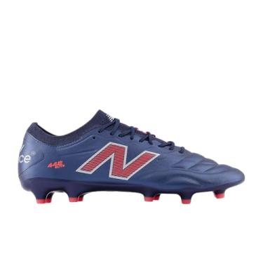 Imagem de New Balance 442 Elite FG V2 Tênis de futebol masculino, Nb azul-marinho com prata e vermelho energético, 12.5 Women/11 Men