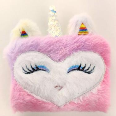 Imagem de Caderneta (PEQUENA) de Pelucia Unicórnio 80 Folhas 9cm x 6cm Sem Pauta