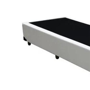 Imagem de Cama Box Solteirão Sintético Loja Xerife Branco 40x96x203 - KSM Colchõ