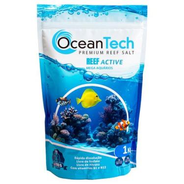 Imagem de Sal para aquário marinho Ocean Tech Reef Active 1kg completo vitamina 