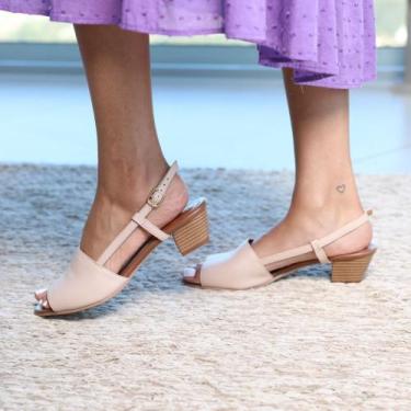 Imagem de Sandália de Salto em Couro Mimi Nude - Amo Calçados, 35