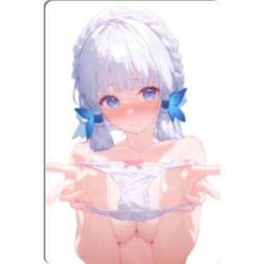 Imagem de DKLOWK Pôster de metal quente de menina anime fofo biquíni sexy placa de decoração de parede para casa bar clube quarto banheiro homem caverna Otaku 30,5 x 40,6 cm