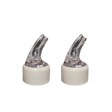 Imagem de 2x Bico Dosador De Azeite Vinagre 30mm P/Garrafas de 250ml e 500ml BRANCO