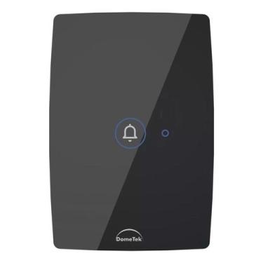 Imagem de Interruptor Pulsador de Campainha Touch 1 Botão 4x2 Preto - Dometek