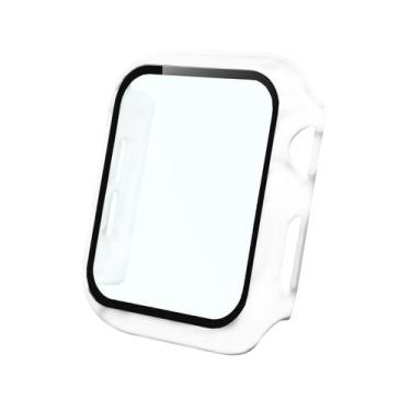 Imagem de Case Bumper Silicone C/ Película Compatível com AppleWatch - GCM, Tran