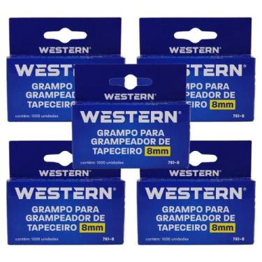 Imagem de Grampo De 8mm Para Grampeador De Tapeceiro Com 5000 Unidades - Western