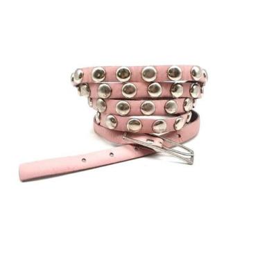 Imagem de Cinto feminino couro duas voltas com cravos punk rock metal MA018 - Ba