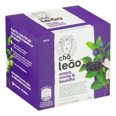 Imagem de Chá Leão Amora, Mirtilo e Baunilha com 10 Sachês Linha Frutas e Flores