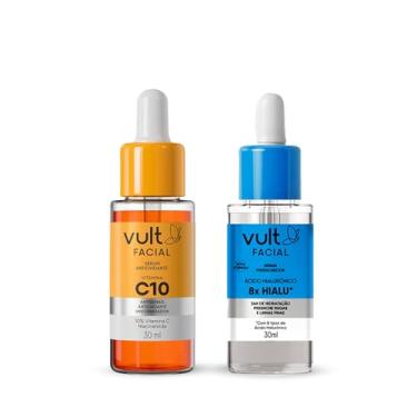 Imagem de Vult Combo Sérum Facial: Antioxidante Vitamina C 10% 30ml + Ácido Hialurônico 30ml
