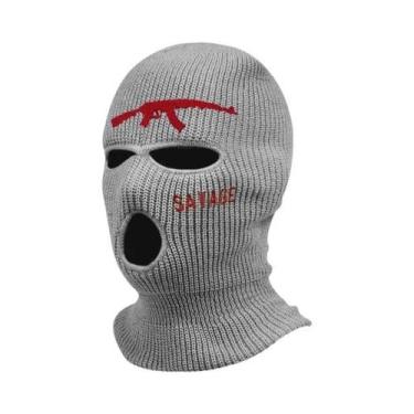 Imagem de Balaclava De Inverno Quente Com 3 Furos, Máscara De Esqui Facial Compl