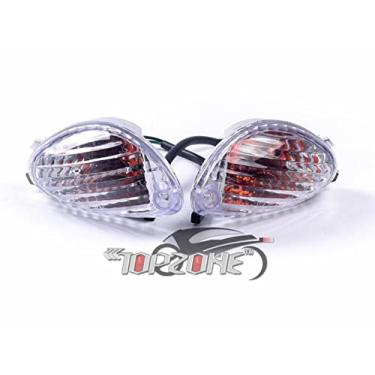 Imagem de Compatível com Suzu-ki 2008-2019 HA-YABUSA GSX1300R; Su-zuki Sinal de Direção Traseiro/Idicador/Piscadora com Lâmpadas (Idicador Traseiro + Lâmpadas, Transparente)