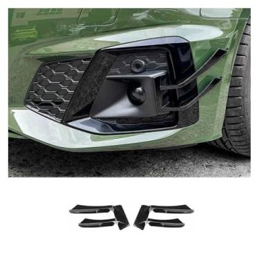 Imagem de Compatível com A5 B9 Sportback Coupe Cabriolet S5 2019 2020 2021 2022 2023 Para-choque dianteiro Canard Splitter Spoiler Air Knife Cover Guarnição(Glossy Black)