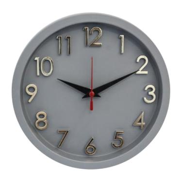 Imagem de Relógio de Parede 3D Grande Decorativo com Mecanismo Silencioso em Dourado, Preto, Branco, Cinza, Rosa, Azul e Verde - Relógios de Parede para Cozinha, Sala e Quarto(Cinza)