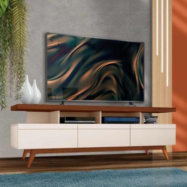 Imagem de Rack Pé Palito Off White Freijó Espanha Shop Jm