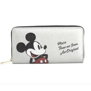 Imagem de Carteira Feminina Prateada Mickey Mouse Disney Luxcel