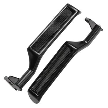 Imagem de LesNau Maçaneta de porta de metal interior dianteira esquerda motorista passageiro E7TZ-1522600-A E7TZ-1522601-A para Ford Bronco 1987-1996 F150 F250 F350 F53 F59 F800, substitui 77178, 77177 (preto 2