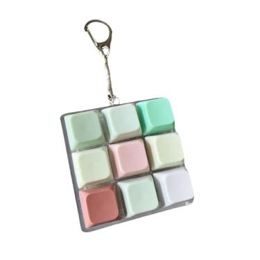 Imagem de Dynwave Chaveiro de brinquedo com botão Fidget de 9 teclas, acessório criativo para crianças, adultos, escola, homens, mulheres e adolescentes, Style I