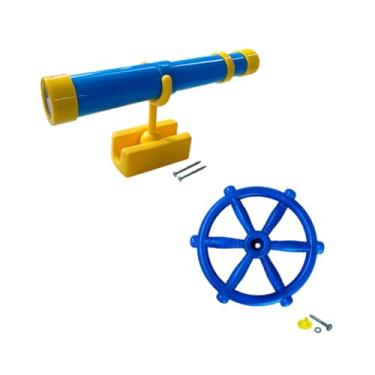 Imagem de Generic Conjunto de acessórios para playground infantil Conjunto de equipamentos para playground com telescópio Brinquedos de faz de conta para crianças com, Céu Azul