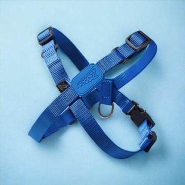 Imagem de Peitoral Ajustável Em X Confortável Azul Marinho Para Cães - Tamanho Grande