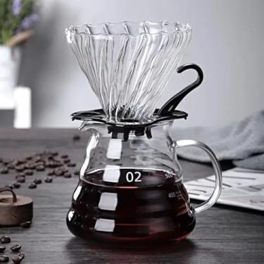 Imagem de Kit Coador de Café e Jarra de Vidro 600ml Café Gourmet