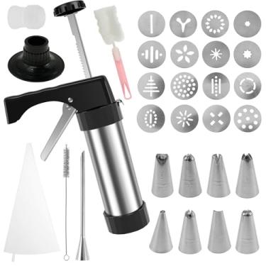 Imagem de Máquina de fazer biscoitos resistente para churro, kit de prensa de biscoitos, utensílios domésticos, kit de fabricação de biscoitos Churro doméstico, máquina de churro de aço inoxidável espesso, kit