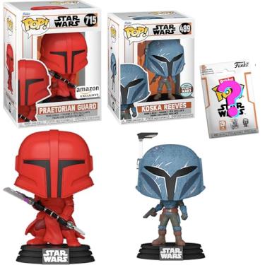 Imagem de Boneco Pop exclusivo Mandalorian Star Wars Pretoriano + PORG Koska Reeves + Mandalorian Bitty Pop Use The Force