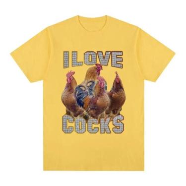 Imagem de Camiseta Feminina Plus Size Engraçada - Meme Galos - Manga Curta, BR-P