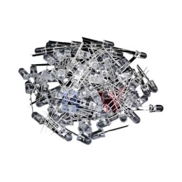 Imagem de Kit De Diodos LED Sortidos 100PCS 5mm Branco Verde Vermelho Azul Amare