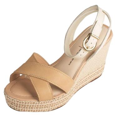 Imagem de Sandalia Feminina Anabela Alta Prática Confortável Dakota